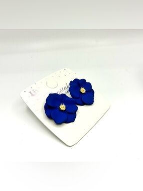 Blue Floral Earrings